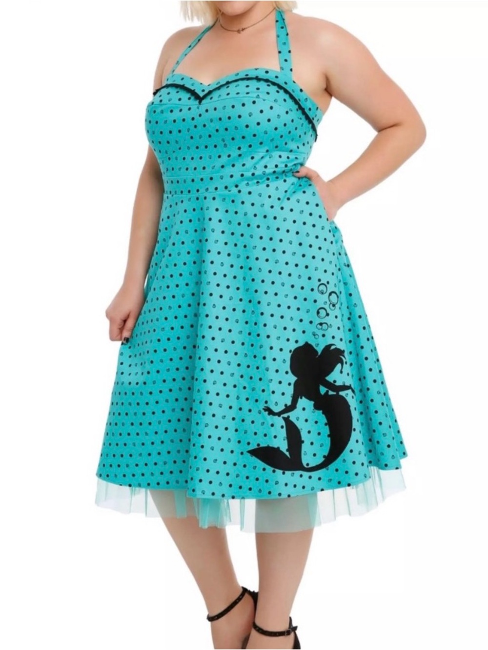 Torrid 24 2x 3x Disney Ariel Little Mermaid 1950’s style Dress